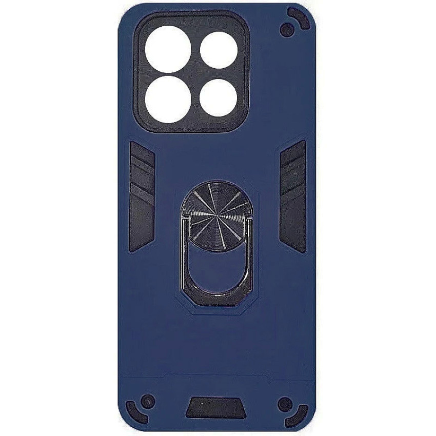 Σκληρή Θήκη Πλάτης Armor με Βάση Στήριξης για Xiaomi Redmi Note 13 4G - Χρώμα: Σκούρο Μπλε
