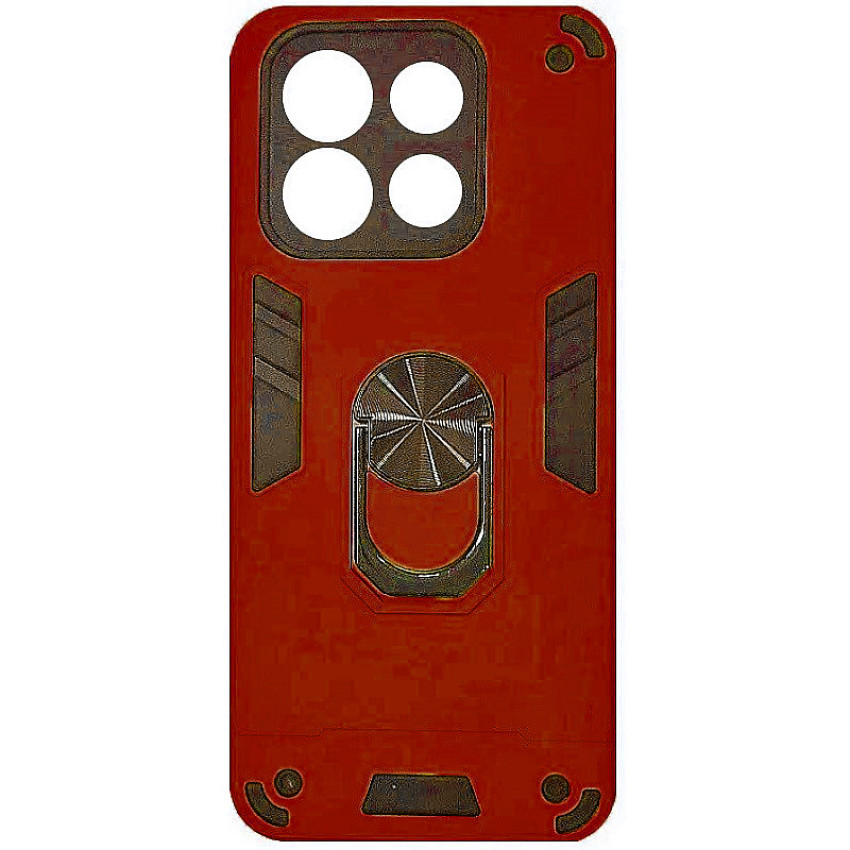 Σκληρή Θήκη Πλάτης Armor με Βάση Στήριξης για Xiaomi Redmi Note 13 5G - Χρώμα: Κόκκινο