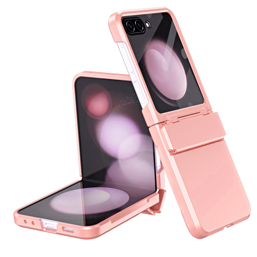 Πλαστική Ανθεκτική Θήκη Πλάτης για  Samsung Galaxy Z Flip 5 - Χρώμα: Ροζ