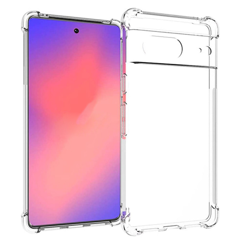 Θήκη Πλάτης Σιλικόνης AntiShock για Google Pixel 7 Pro -  Χρώμα: Διάφανο