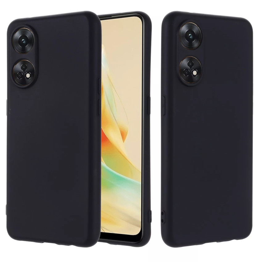 Θήκη Πλάτης Σιλικόνης Soft για Oppo Reno8T 4G - Χρώμα: Μαύρο