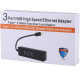 Αντάπτορας USB 3.0 Type-C HUB 3 Port με RJ45 Gigabit Ethernet - Χρώμα: Μαύρο