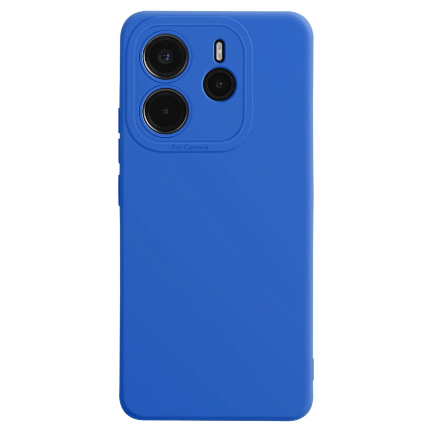Θήκη Πλάτης Σιλικόνης Απλή για Xiaomi Redmi Note 14 4G - Χρώμα: Μπλε