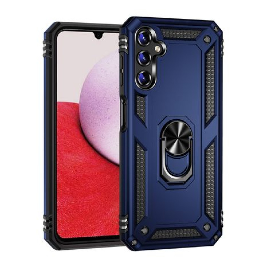 Σκληρή Θήκη Πλάτης Armor με Βάση Στήριξης για Samsung Galaxy A04S - Χρώμα: Σκούρο Μπλέ