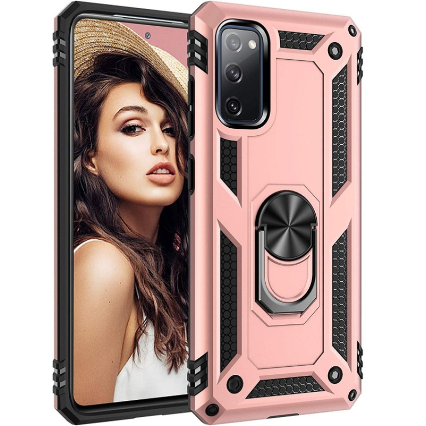 Σκληρή Θήκη Πλάτης Armor με Βάση Στήριξης για Xiaomi Redmi Note 12 5G/Poco X5 - Χρώμα: Ροζ Χρυσό