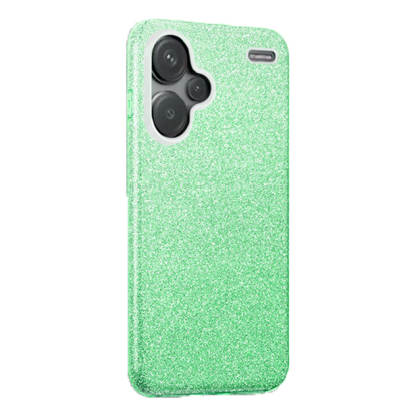 Θήκη Πλάτης Σιλικόνης Απλή Glitter Strass για Xiaomi Redmi Note 13 Pro Plus - Χρώμα: Πράσινο