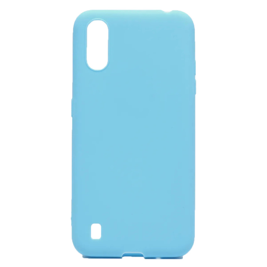 Θήκη Πλάτης Σιλικόνης Απλή για Samsung Galaxy A01 - Χρώμα: Γαλάζιο