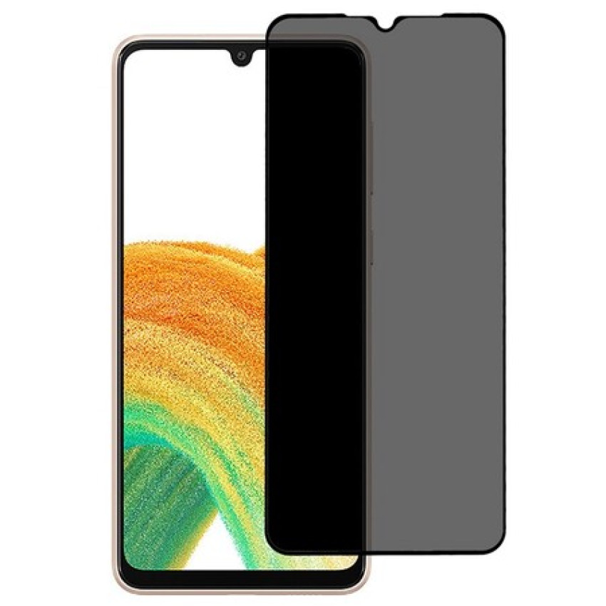 Privacy Full Cover Full Glue Tζαμάκι Προστασίας Οθόνης για Samsung Galaxy A33 5G - Χρώμα: Μαύρο