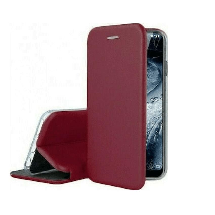 Θήκη Βιβλίο Μαγνητική Elegance για Samsung Galaxy A30S/A50 - Χρώμα: Μπορντό