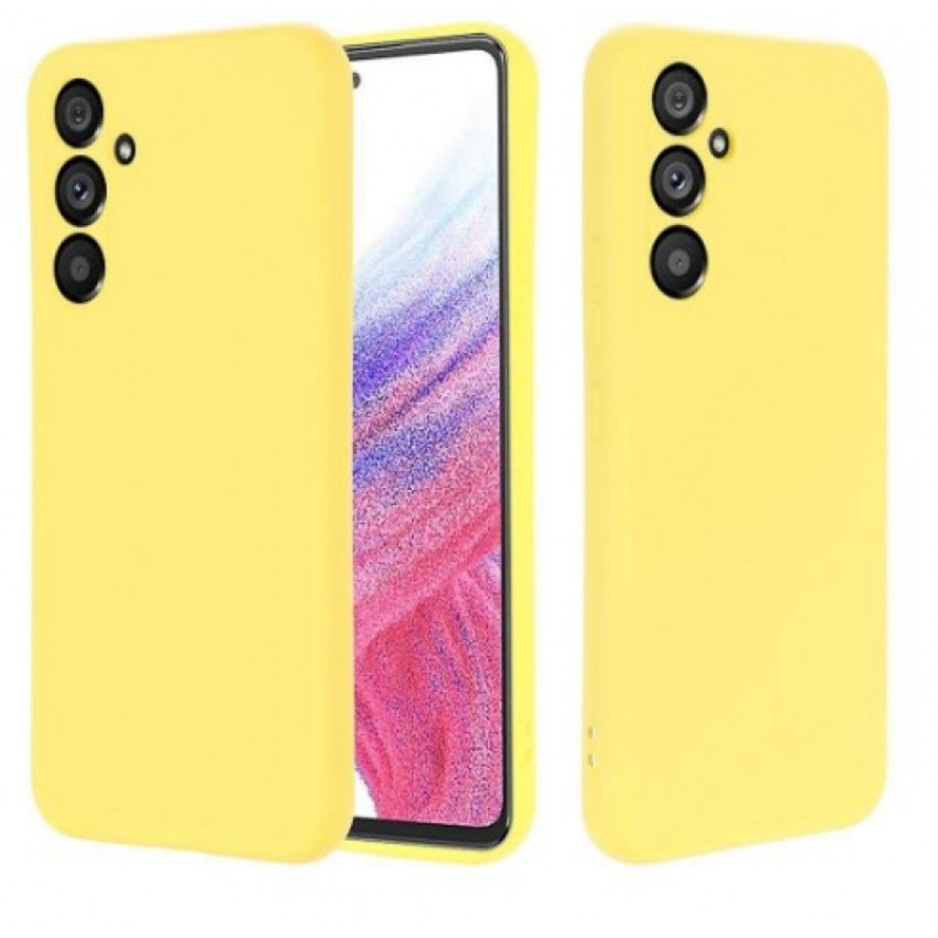 Θήκη Πλάτης Σιλικόνης Soft για Samsung Galaxy A35 - Χρώμα: Κίτρινο