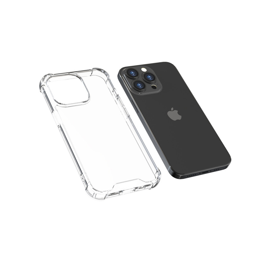 Θήκη Πλάτης Σιλικόνης Anti Shock για Apple iPhone 13 Mini - Χρώμα: Διάφανο