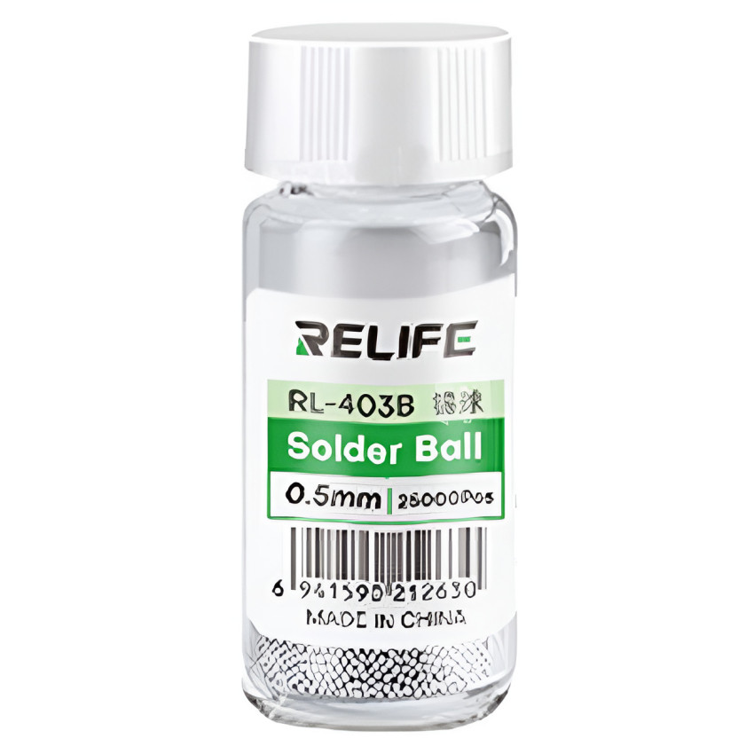 Relife RL-403B 183°C Πολλαπλών Προδιαγραφών Μπάλες Συγκόλλησης με Μόλυβδο 0.5mm 25000pcs