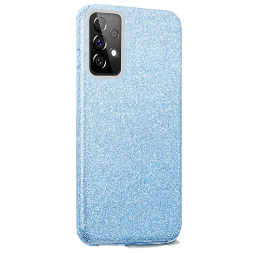 Θήκη Πλάτης Σιλικόνης Απλή με Glitter για Samsung Galaxy A53 - Χρώμα: Μπλε