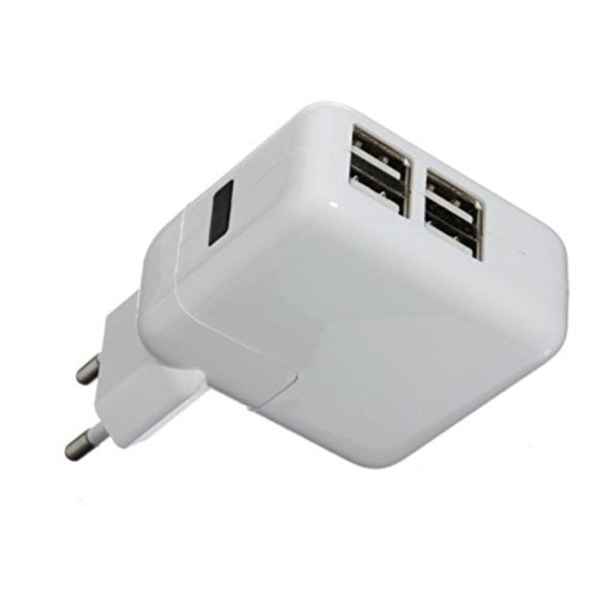 Φορτιστής USB 4 Θυρών Ports USB Charger YH-01870 - Χρώμα: Άσπρο