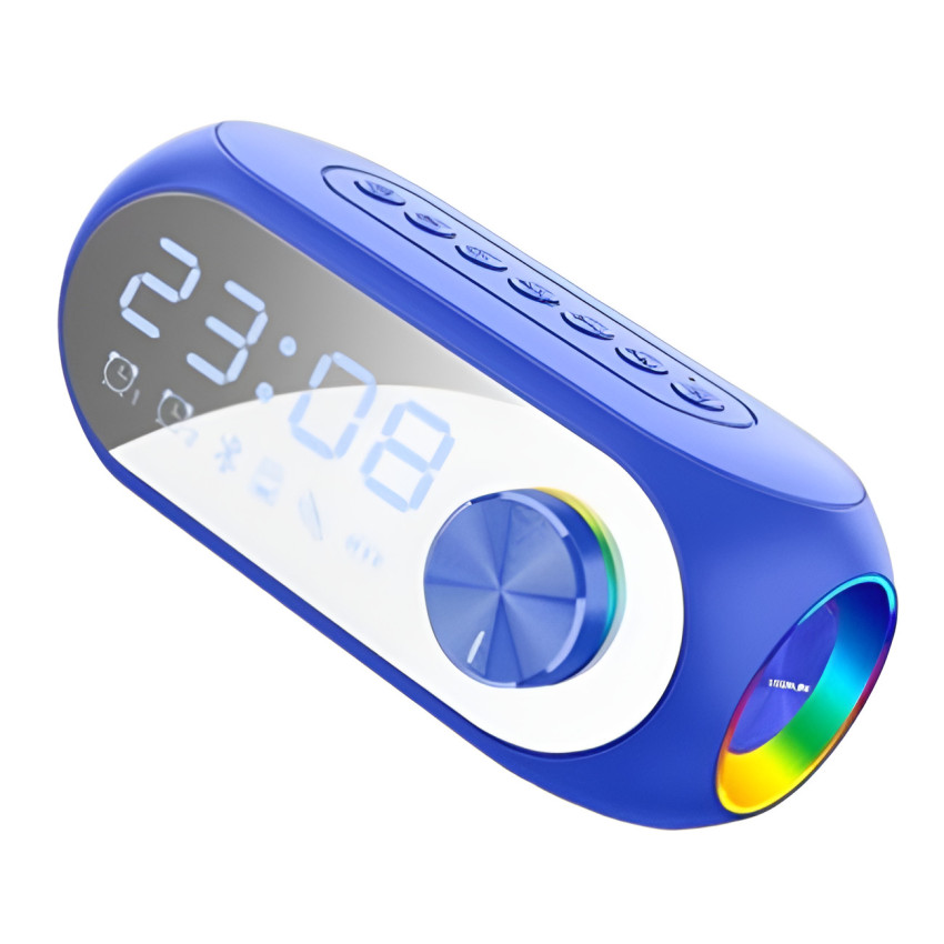 YESPLUS YS-702 Ηχείο Bluetooth & Ψηφιακό Ξυπνητήρι - Χρώμα: Μπλε