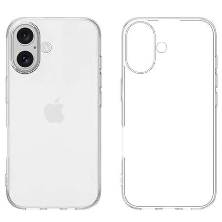 Θήκη Πλάτης Σιλικόνης Απλή για Apple iPhone 16 Plus - Χρώμα: Διάφανο