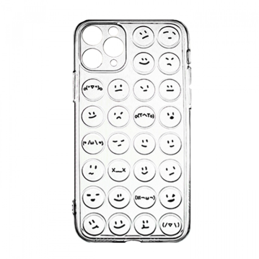Θήκη Σιλικόνης με Emoji για Apple iPhone 12 Pro Max - Χρώμα: Διάφανο
