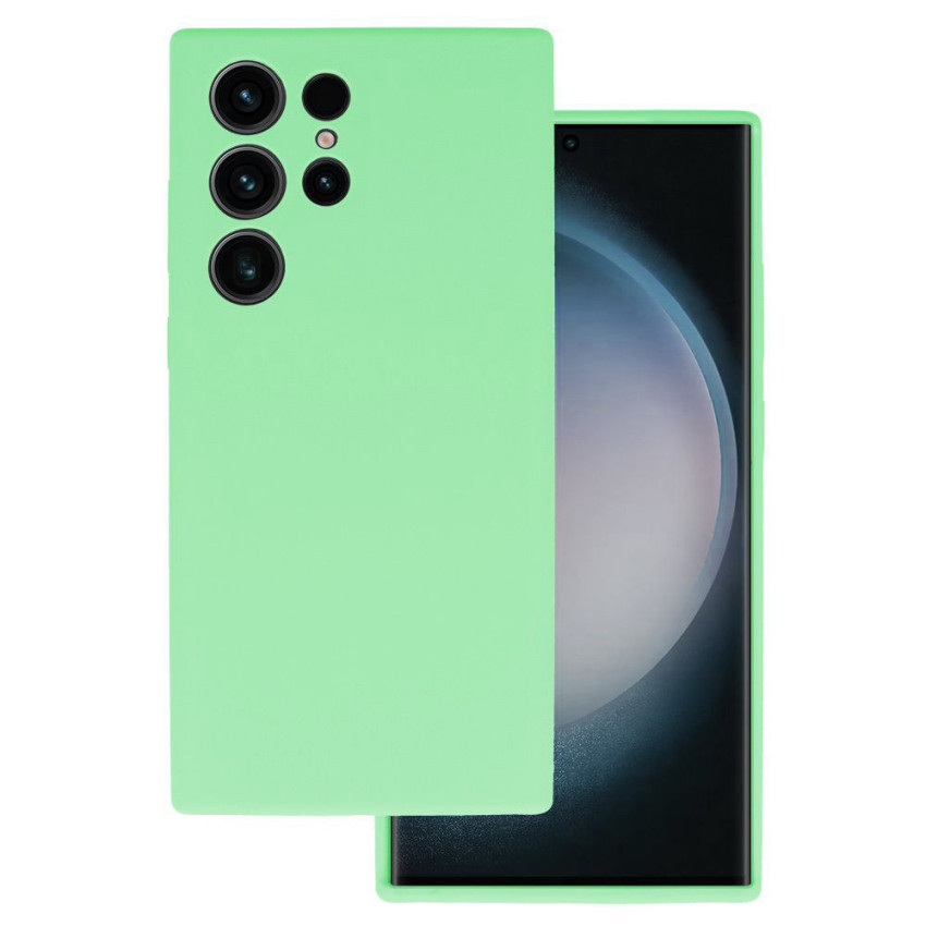Θήκη Πλάτης Σιλικόνης Soft για Samsung Galaxy S23 Ultra - Χρώμα: Απαλό Πράσινο