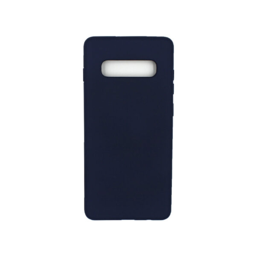 Θήκη Πλάτης Σιλικόνης Soft για Samsung Galaxy S10 Plus - Χρώμα: Σκούρο Μπλέ
