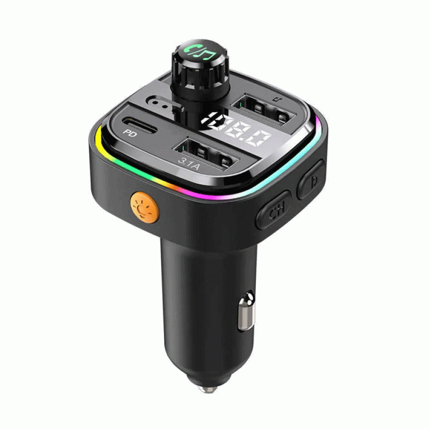 Lenyes CA900 Bluetooth Ανοιχτής Ακρόασης FM Transmitter & Φορτιστής Αυτοκινήτου 3.1A - Χρώμα: Μαύρο