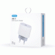 PZX P43 Super Fast Charging Φορτιστής SmartPhone με Καλώδιο Type-C σε Type-C & 1 Θύρα Type-C 20W - Χρώμα: Λευκό