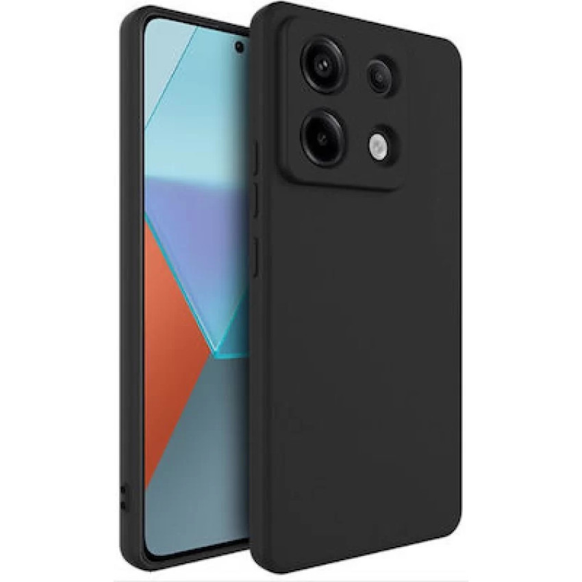 Θήκη Πλάτης Σιλικόνης Soft για Xiaomi Redmi Note 13 Pro 4G - Χρώμα: Μαύρο