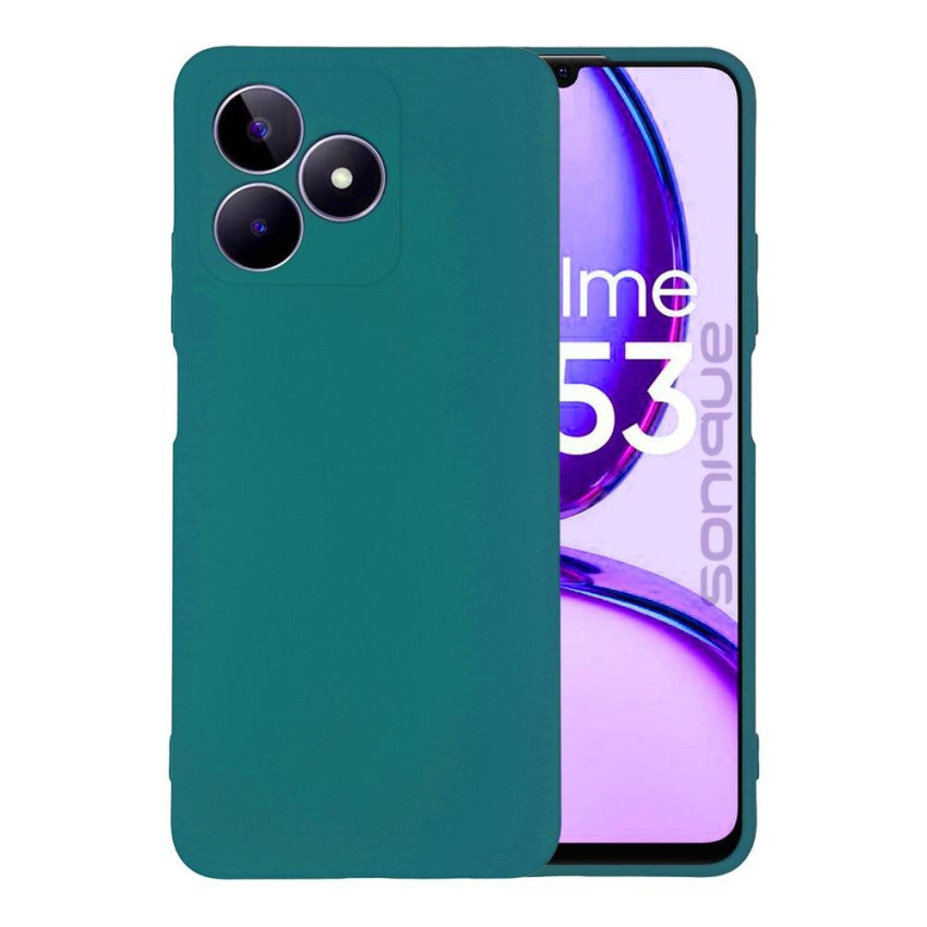Θήκη Πλάτης Σιλικόνης Soft για Realme C53 - Χρώμα: Πετρόλ