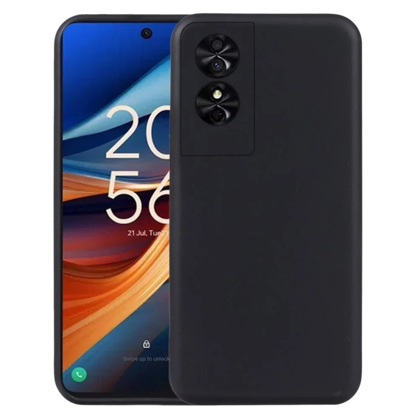 Θήκη Πλάτης Σιλικόνης Απλή για TCL 50 5G /  50 XE / 50 XE NXTPAPER 5G - Χρώμα: Μαύρο