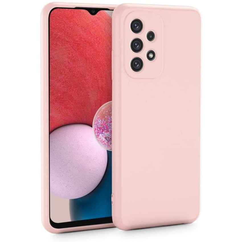 Θήκη Πλάτης Σιλικόνης Soft για Samsung Galaxy A13 4G - Χρώμα: Απαλό Ρόζ
