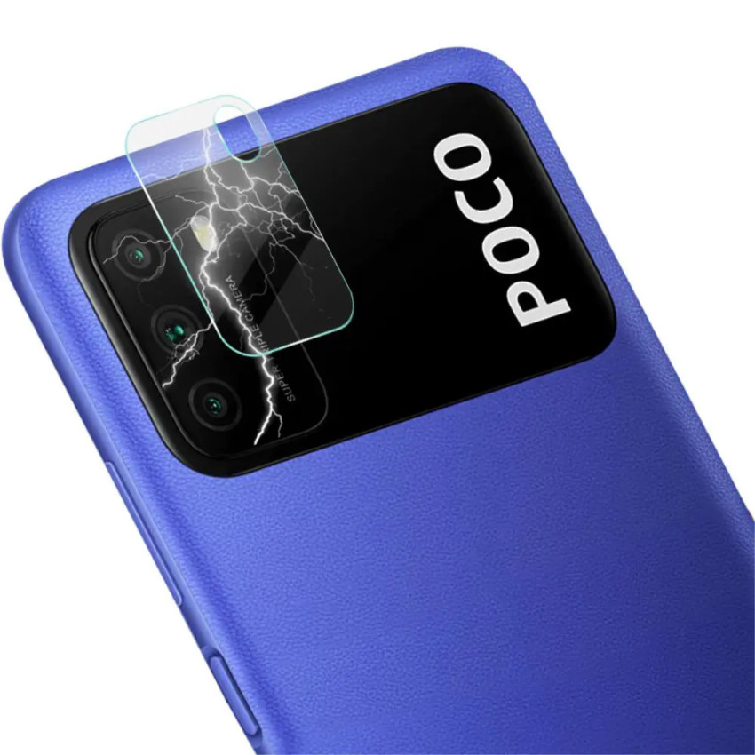 Full Glue Full Cover Full Glue Tζαμάκι Προστασίας Πίσω Κάμερας για Xiaomi Poco M3 - Χρώμα: Διάφανο