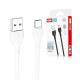 XO-NB200 Καλώδιο Φόρτισης & Μεταφοράς Δεδομένων USB-A σε Type-C 2.1A 2m - Χρώμα: Λευκό