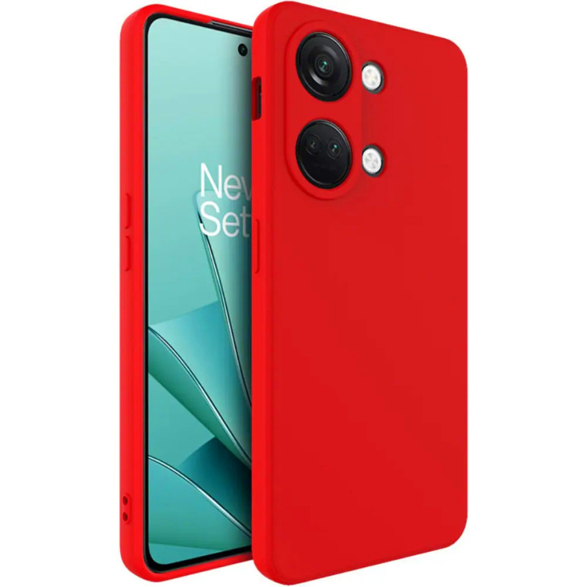 Θήκη Πλάτης Σιλικόνης Soft για Oneplus Nord 2T - Χρώμα: Κόκκινο