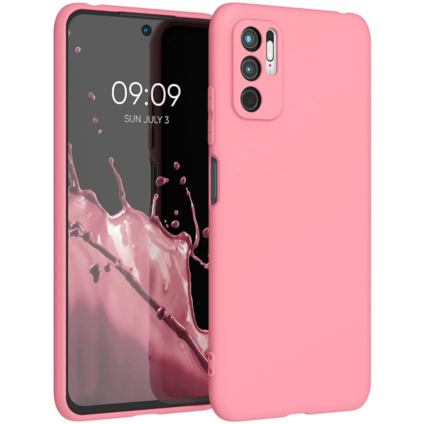 Θήκη Πλάτης Σιλικόνης Soft για Xiaomi Redmi Note 10 5G/Poco M3 Pro - Χρώμα: Ρόζ