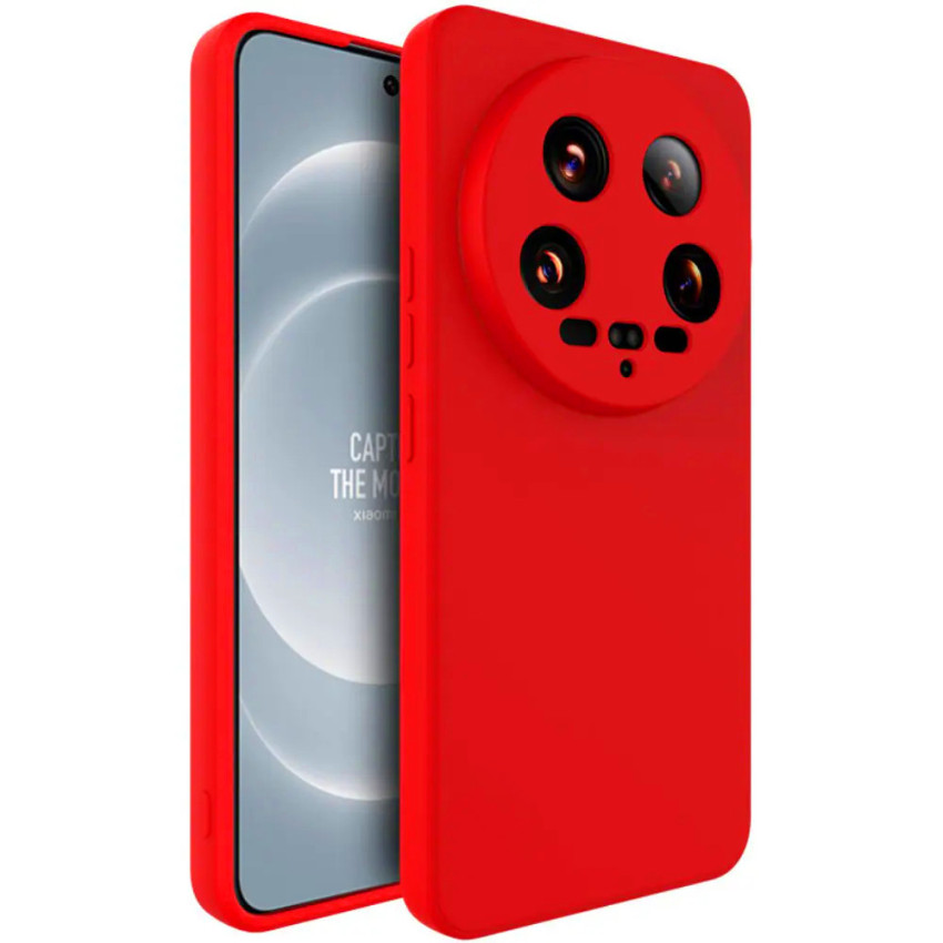Θήκη Πλάτης Σιλικόνης Απλή για Xiaomi 14 Ultra - Χρώμα: Κόκκινο