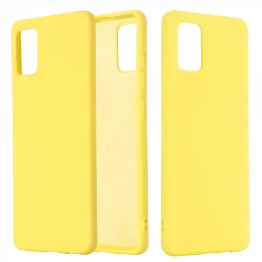 Θήκη Πλάτης Σιλικόνης Απλή για Xiaomi Mi 10 Lite - Χρώμα: Κίτρινο
