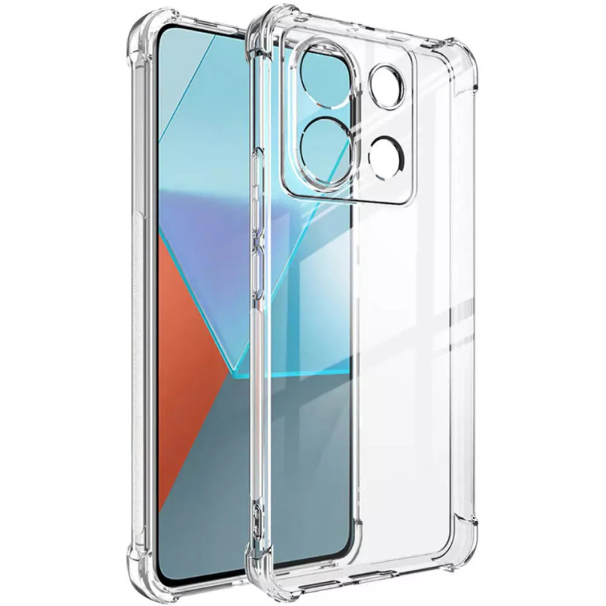 Θήκη Πλάτης Σιλικόνης AntiShock για Xiaomi Redmi Note 13 5G - Χρώμα: Διάφανο