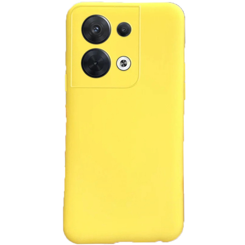Θήκη Πλάτης Σιλικόνης Soft για Oppo Reno8 Pro 5G - Χρώμα: Κίτρινο