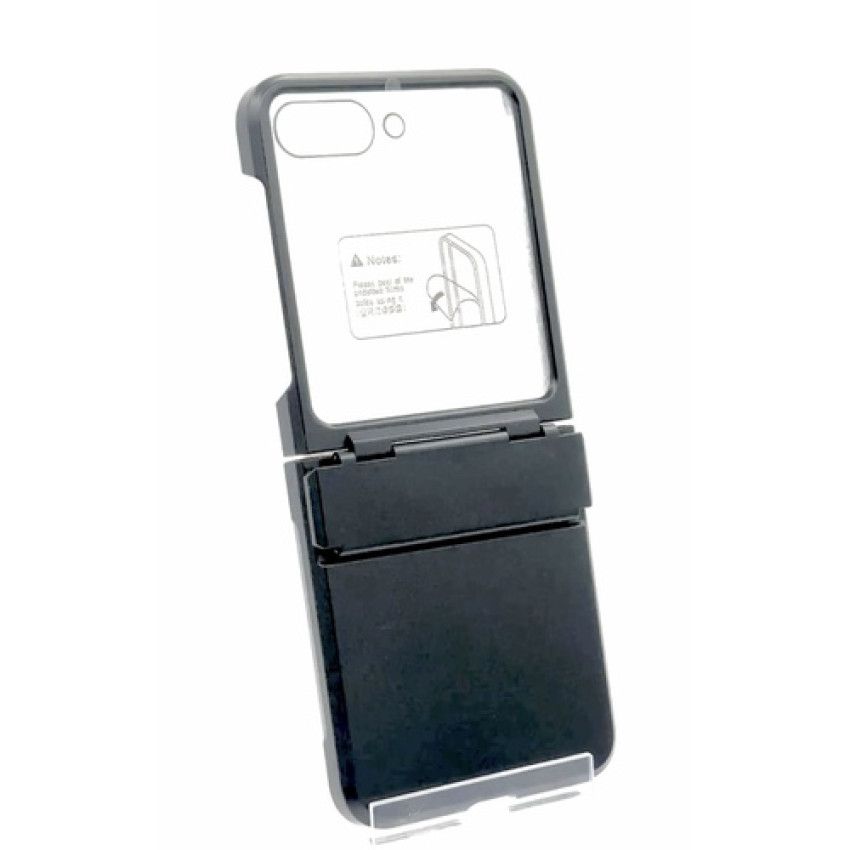 Πλαστική Ανθεκτική Θήκη Πλάτης για  Samsung Galaxy Z Flip 5 - Χρώμα: Μαύρο