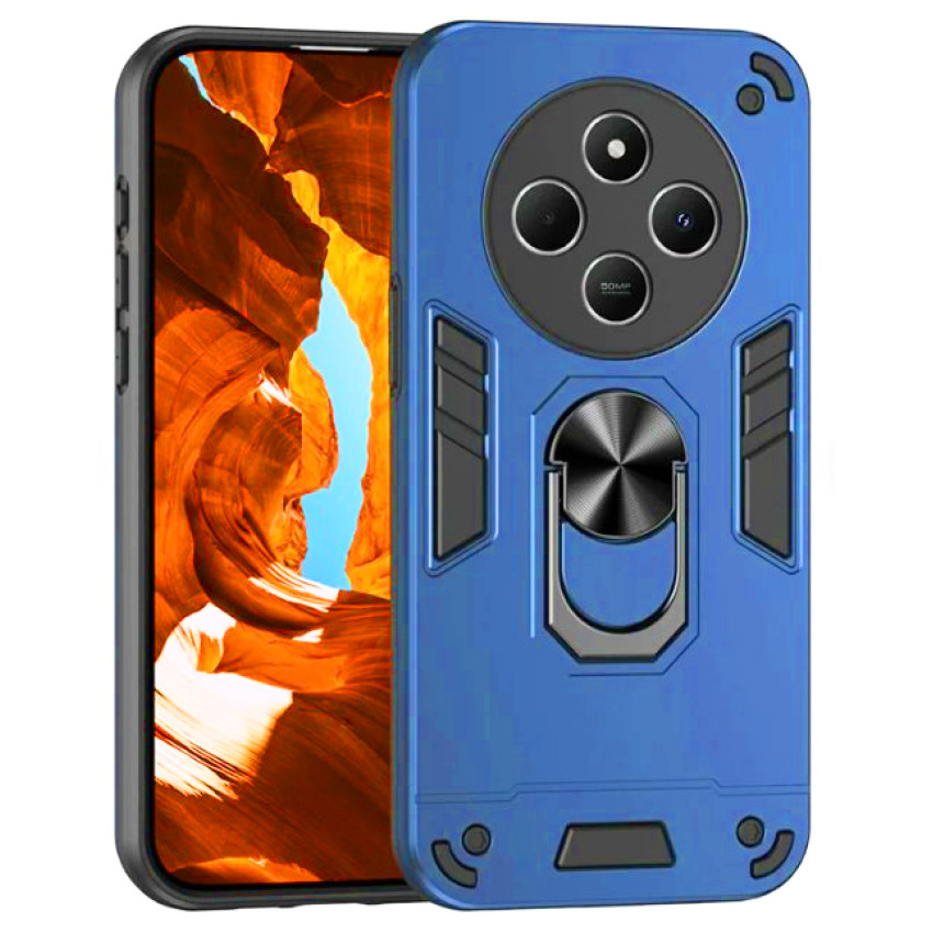 Σκληρή Θήκη Πλάτης Armor με Βάση Στήριξης για Xiaomi Redmi 14C - Χρώμα: Μπλε