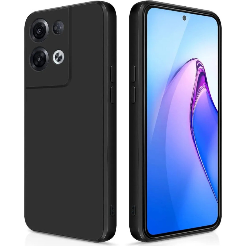 Θήκη Πλάτης Σιλικόνης Soft για Oppo Reno8 Pro 5G - Χρώμα: Μαύρο