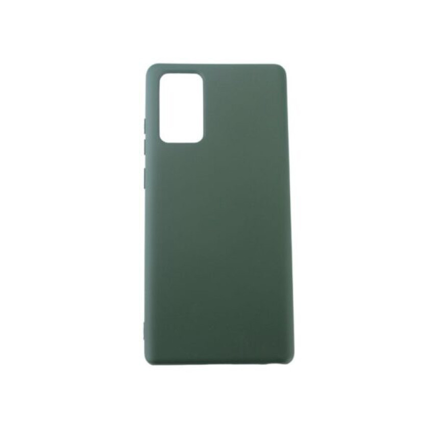 Θήκη Πλάτης Σιλικόνης Soft για Samsung Galaxy Note 20 - Χρώμα: Σκούρο Πράσινο