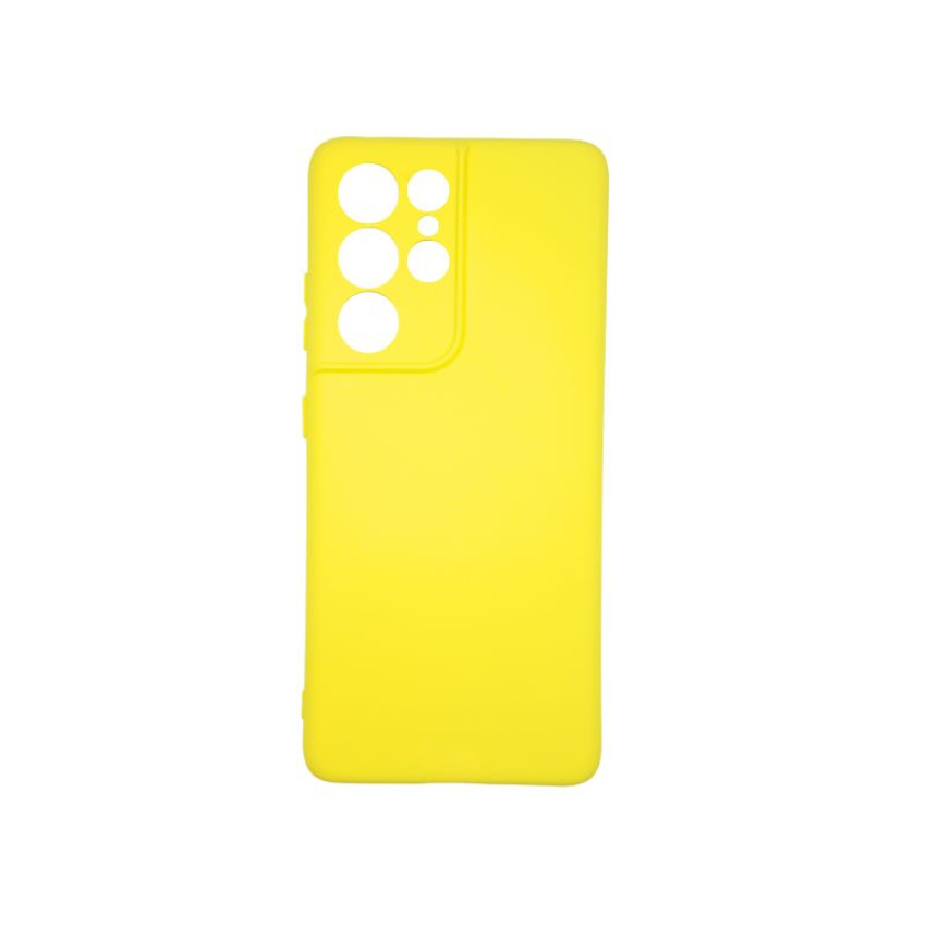 Θήκη Πλάτης Σιλικόνης Soft για Samsung Galaxy S21 Ultra - Χρώμα: Κίτρινο