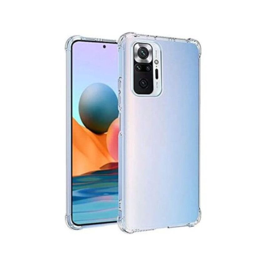 Θήκη Πλάτης Σιλικόνης Anti Shock για Xiaomi Redmi Note 10 Pro - Χρώμα: Διάφανο