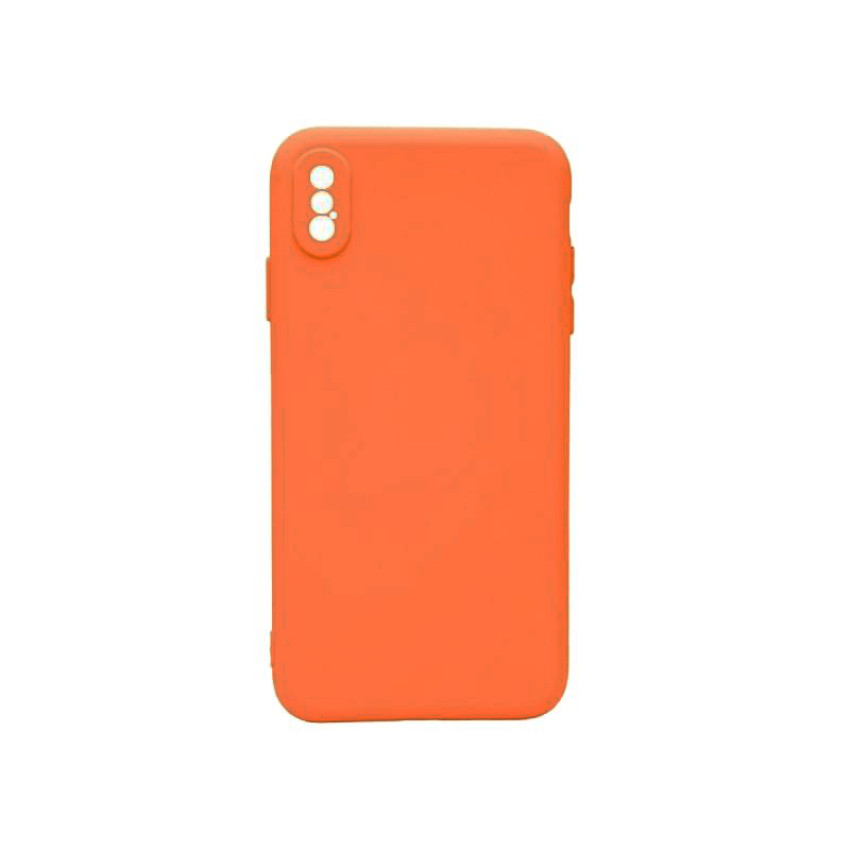 Θήκη Πλάτης Σιλικόνης Απλή για Apple iPhone Xs Max - Χρώμα: Κοραλί