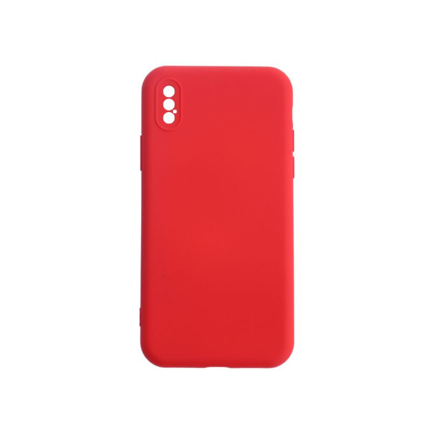 Θήκη Πλάτης Σιλικόνης Απλή για Apple iPhone X/XS - Χρώμα: Κόκκινο
