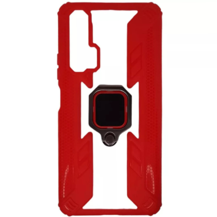 Θήκη Πλάτης Σιλικόνης με Βάση Στήριξης για iPhone 11 Pro Max - Χρώμα: Κόκκινο