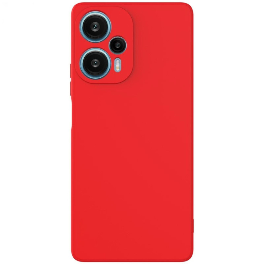 Θήκη Πλάτης Σιλικόνης Soft για Xiaomi Poco F5 / Redmi Note 12 Turbo - Χρώμα: Κόκκινο