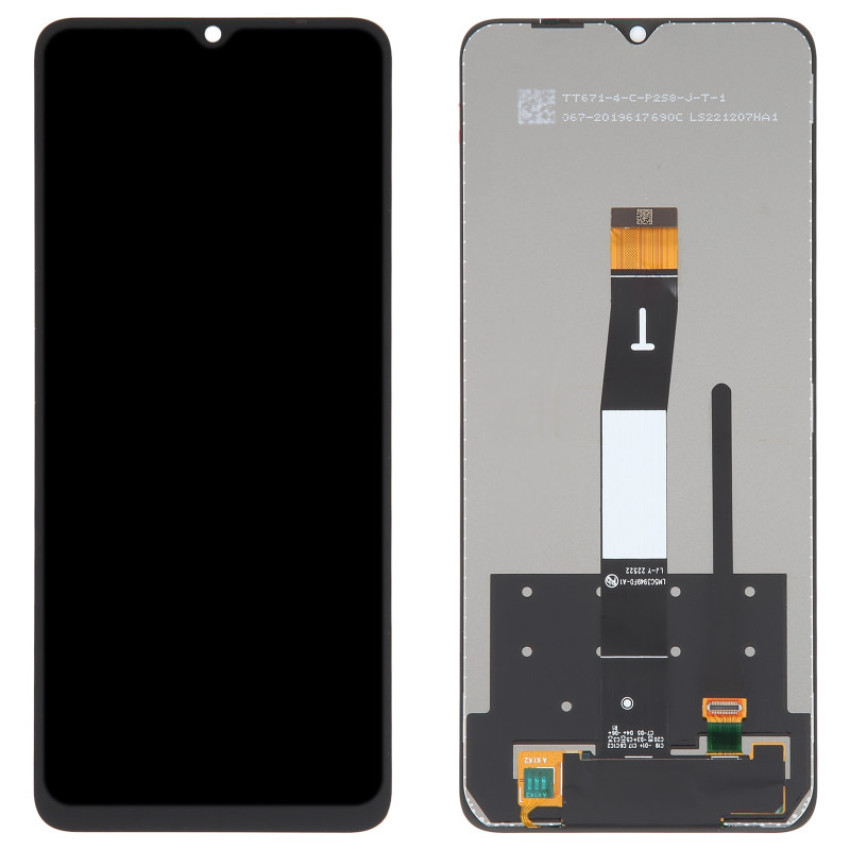 OEM Οθόνη LCD με Μηχανισμό Αφής για Xiaomi Redmi 12C - Χρώμα: Μαύρο